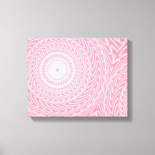 Toile Cercles roses motif