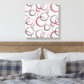 Toile Cercles rouges gris blanc (Insitu(Chambre))