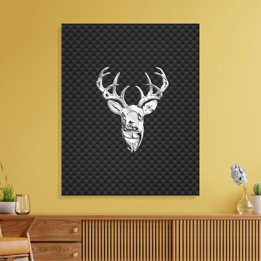 Toile Cerf à queue blanche sauvage sur papier carbone (Insitu(Salon))