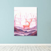Toile Cerf dans la forêt (Insitu (Plancher de Bois))