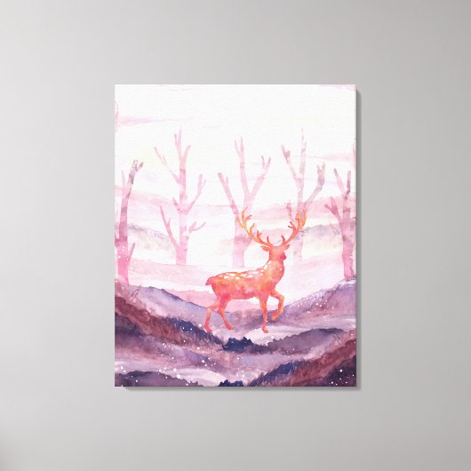 Toile Cerf dans la forêt (Recto)