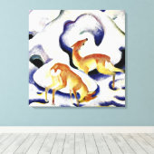 Toile Cerf dans la neige par Franz Marc (Insitu (Plancher de Bois))