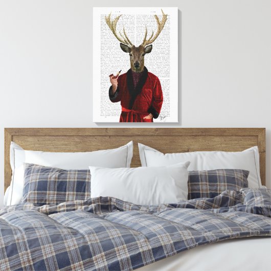 Toile Cerf dans la veste de tabac (Insitu(Chambre))