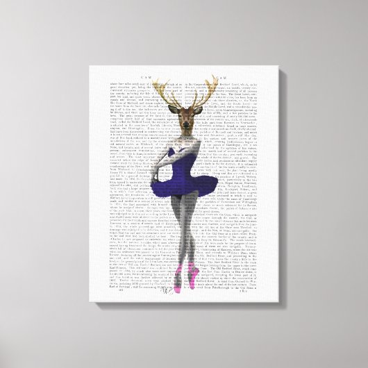 Toile Cerf de Ballerina en bleu (Recto)