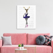 Toile Cerf de Ballerina en bleu (Insitu(Salon))