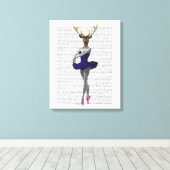 Toile Cerf de Ballerina en bleu (Insitu (Plancher de Bois))