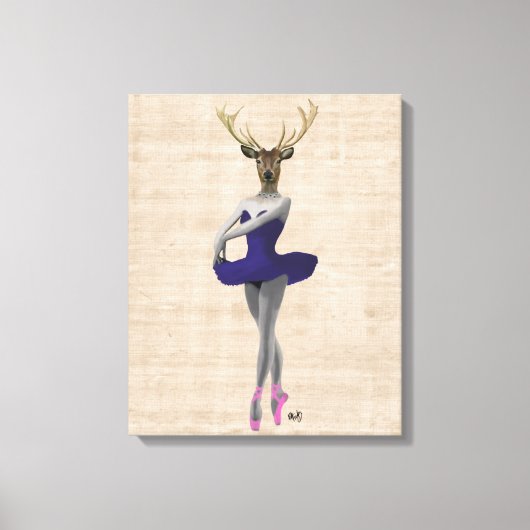 Toile Cerf de ballet en bleu (Recto)