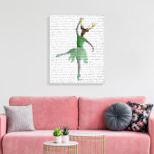 Toile Cerf de ballet en vert (Insitu(Salon))