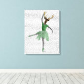 Toile Cerf de ballet en vert (Insitu (Plancher de Bois))