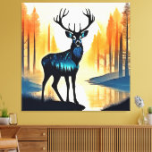 Toile Cerf de la forêt mystique (Insitu(Salon))