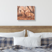 Toile Cerf De Virginie Dans La Forêt Style Rétro Nature (Insitu(Chambre))