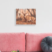Toile Cerf De Virginie Dans La Forêt Style Rétro Nature (Insitu(Salon))