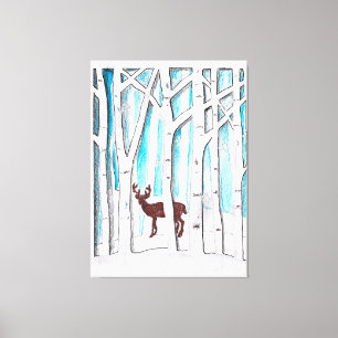 Toile Cerf d'hiver