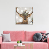 Toile cerf d'hiver vintage moderne (Insitu(Salon))