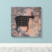 Toile Cerf/Elk, mimbres Poterie Design (Insitu (Plancher de Bois))