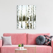 Toile Cerf en chute de neige (Insitu(Salon))