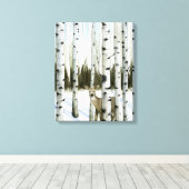 Toile Cerf en chute de neige (Insitu (Plancher de Bois))