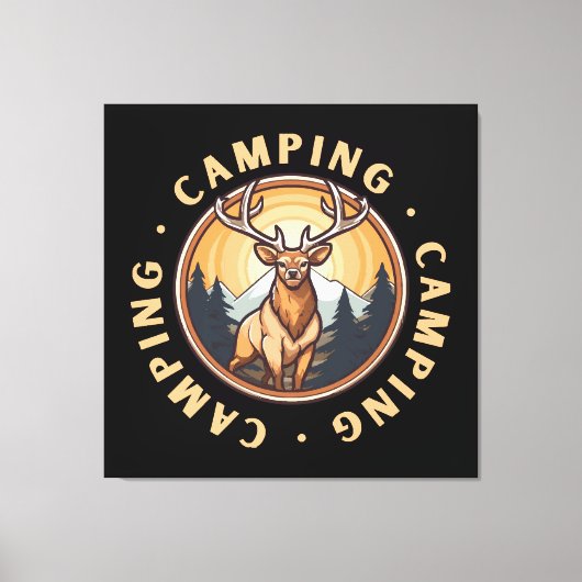 Toile Cerf - Faune - Camping (Recto)