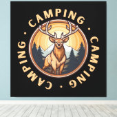 Toile Cerf - Faune - Camping (Insitu (Plancher de Bois))