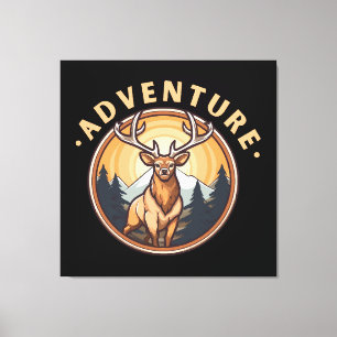 Toile Cerf - Faune - Camping - Aventure