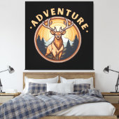 Toile Cerf - Faune - Camping - Aventure (Insitu(Chambre))