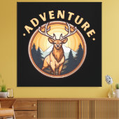 Toile Cerf - Faune - Camping - Aventure (Insitu(Salon))