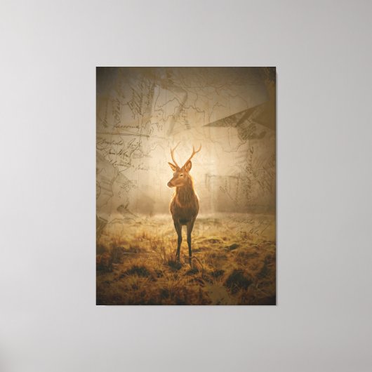 Toile Cerf forestier (Recto)