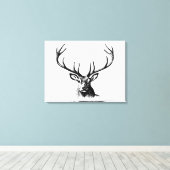Toile Cerfs Animaux Antlers Nature Faune Hornes Pots (Insitu (Plancher de Bois))