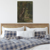 Toile Cerfs dans la forêt (par Gustave Courbet) (Insitu(Chambre))