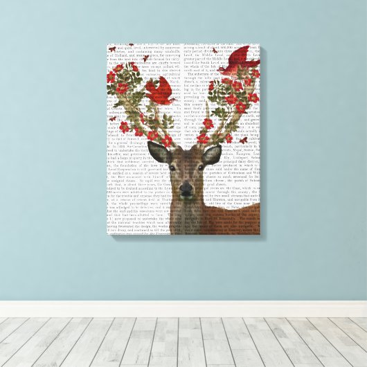 Toile Cerfs et Inséparables (Insitu (Plancher de Bois))