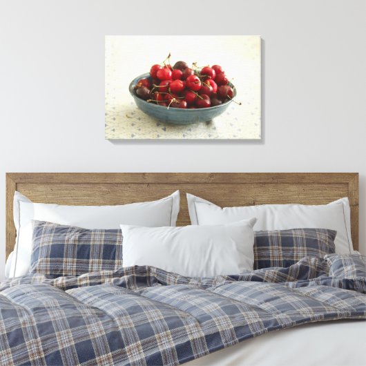 Toile Cerises dans un bol bleu (Insitu(Chambre))