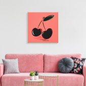 Toile Cerises Foncées – Art Graphique Minimal (Insitu(Salon))