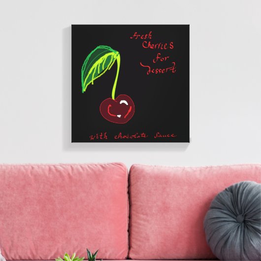 Toile Cerises pour dessert imprimer (Insitu(Salon))