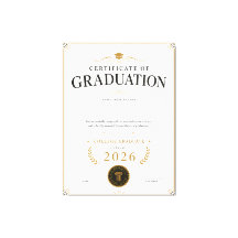 Certificat de fin d'études personnalisé 2026