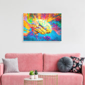 Toile Cerveau psychédélique (Insitu(Salon))