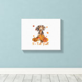 Toile C'Est Automne Y'all Dachshund Chien Automne Écharp (Insitu (Plancher de Bois))