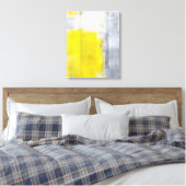 Toile 'C'est ça' Art Abstrait gris et jaune (Insitu(Chambre))