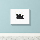 Toile C'est la saison éffrayante chats noirs Classic T-S (Insitu (Plancher de Bois))