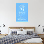 Toile C'est un garçon Blue Baby Footprints Faire-part de (Insitu(Chambre))