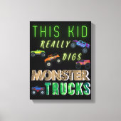 Toile Cet Enfant A Vraiment Digéré Des Camions Monster (Recto)