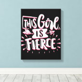 Toile Cette Fille Est L'Autonomisation De Fille Fierce (Insitu (Plancher de Bois))