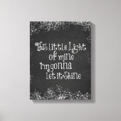Toile Cette petite lumière à moi va la laisser briller (Recto)