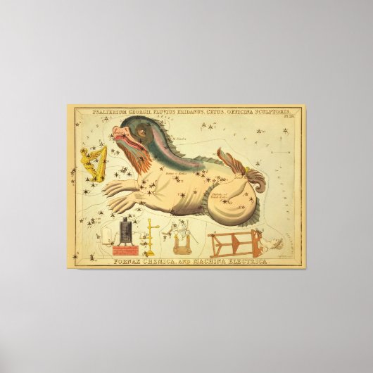 Toile Cetus - Image Vintage de l'étoile astronomique (Recto)