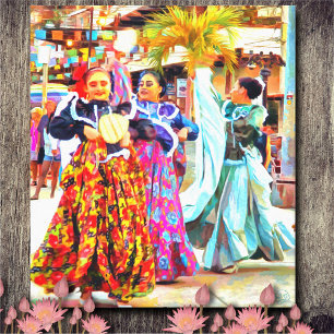 Toile Ceviche Danseuses du Festival Mexicain 2549 Art