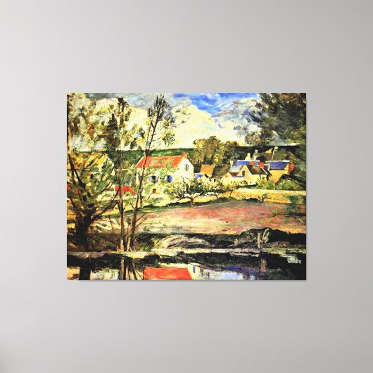 Toile Cezanne - Dans la vallée de l'Oise, peinture d'art (Recto)