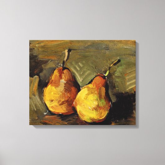 Toile Cézanne - Deux poires, célèbre nature morte, (Recto)
