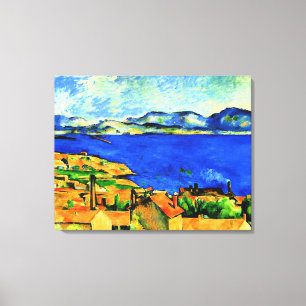 Toile Cezanne - Golfe de Marseille, célèbre peinture,