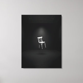 Toile Chaise flottante blanche dans une pièce