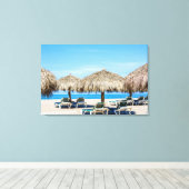 Toile Chaises Longues Et Parasols En Paillote Sur La Pla (Insitu (Plancher de Bois))