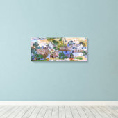 Toile Chalets à chaume sur une colline par Vincent van G (Insitu (Plancher de Bois))